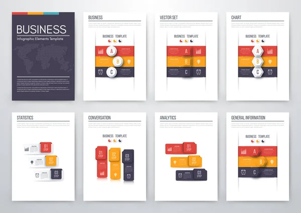 Elementi di colore per infografica — Vettoriale Stock