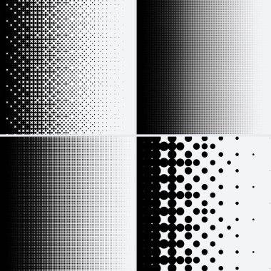 Beyaz arkaplanda yarım ton noktalar