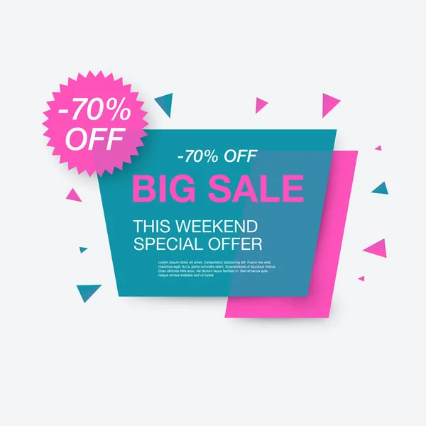 Weekend sale banner, special offer — Stock Vector