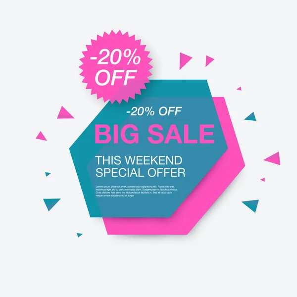 Weekend sale banner, special offer — Stock Vector