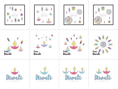 Mutlu Diwali metin tasarım