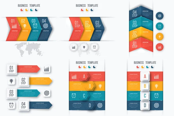 Set con infografías — Vector de stock