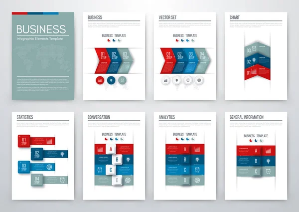 Elementi di colore per infografica — Vettoriale Stock