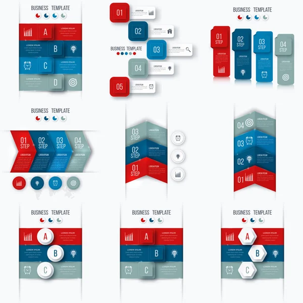 Set mit Infografiken — Stockvektor