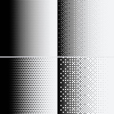 Beyaz arkaplanda yarım ton noktalar