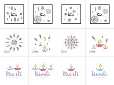 Mutlu Diwali metin tasarım