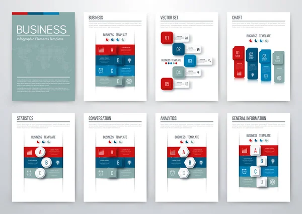 Elementi di colore per infografica — Vettoriale Stock