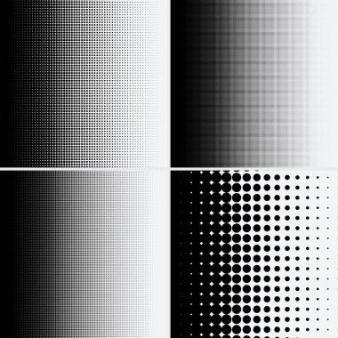 Beyaz arkaplanda yarım ton noktalar