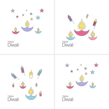 Mutlu Diwali metin tasarım