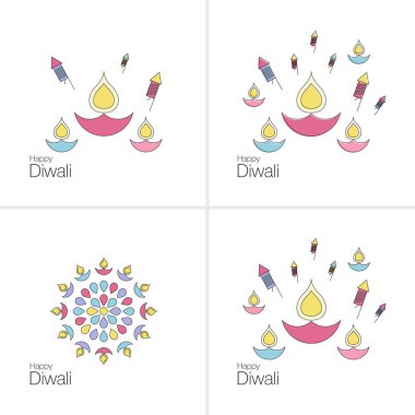 Mutlu Diwali metin tasarım