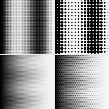 Beyaz arkaplanda yarım ton noktalar