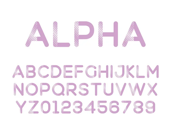 Vector of modern stylized font. Alphebet — Stock Vector