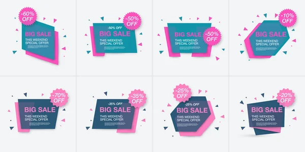 Weekend sale banner, special offer — Stock Vector