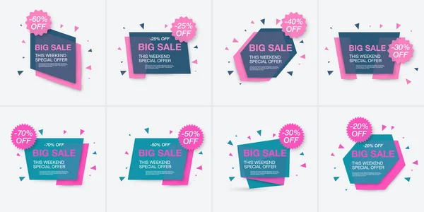 Weekend sale banner, special offer — Stock Vector