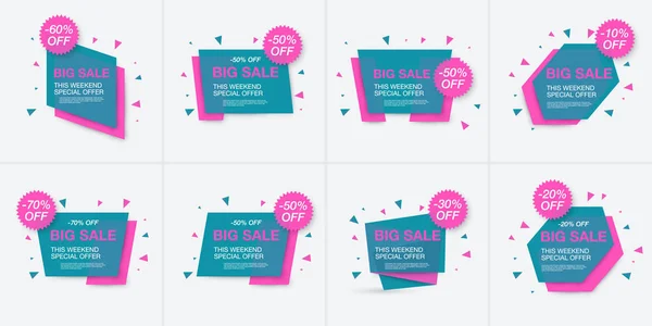 Weekend sale banner, special offer — Stock Vector