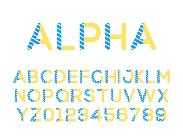 Vector van moderne gestileerde lettertype. Alphebet — Stockvector
