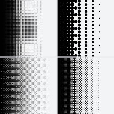 Beyaz arkaplanda yarım ton noktalar