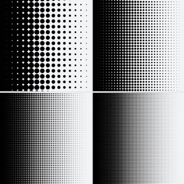 Beyaz arkaplanda yarım ton noktalar