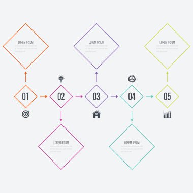 5 kare ile modern infographics
