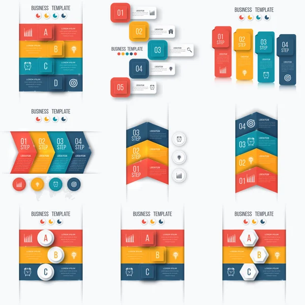 Set con infografías — Vector de stock