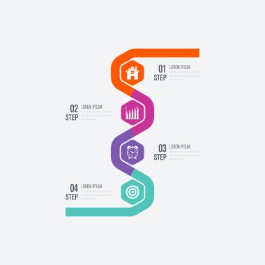 Vektör çizim infographics 4 seçenekleri