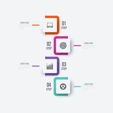 Vektör çizim infographics 4 seçenekleri