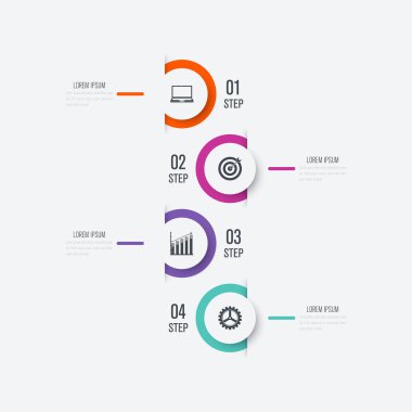 Vektör çizim infographics 4 seçenekleri