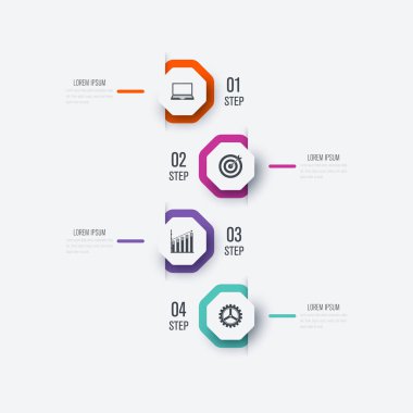 Vektör çizim infographics 4 seçenekleri
