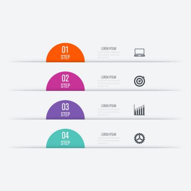 Vektör çizim infographics 4 seçenekleri