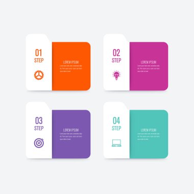 Vektör çizim infographics 4 seçenekleri