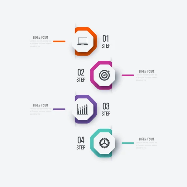 ベクトルの図 4 のインフォ グラフィック オプション — ストックベクタ