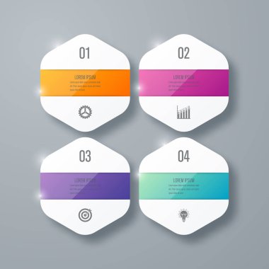 Vektör çizim infographics 4 seçenekleri