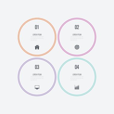 Vektör çizim infographics 4 seçenekleri