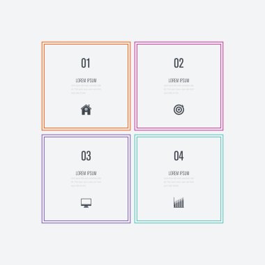 Vektör çizim infographics 4 seçenekleri