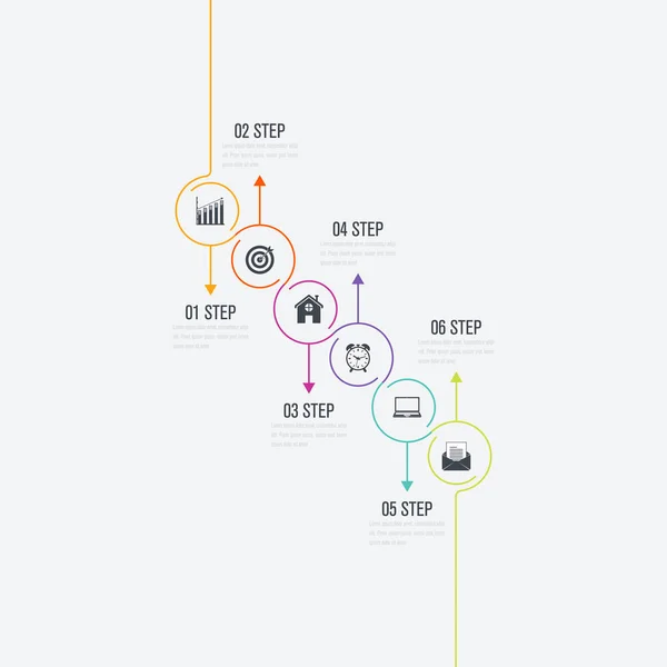 ベクトルの図 6 のインフォ グラフィック オプション — ストックベクタ