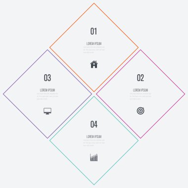 Vektör çizim infographics 4 seçenekleri