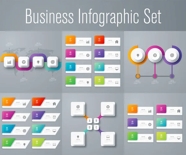 Set mit Infografiken — Stockvektor