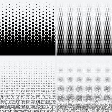 Beyaz arkaplanda yarım ton noktalar