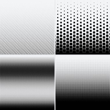 Halftone dots on white background clipart