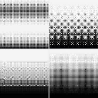 Beyaz arkaplanda yarım ton noktalar