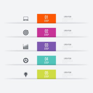 Vektör çizim infographics 5 seçenekleri