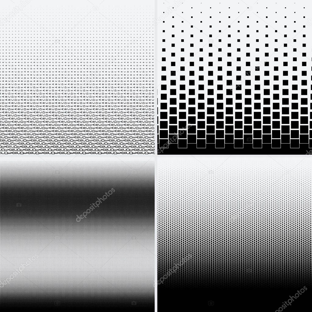 Halftone dots on white background