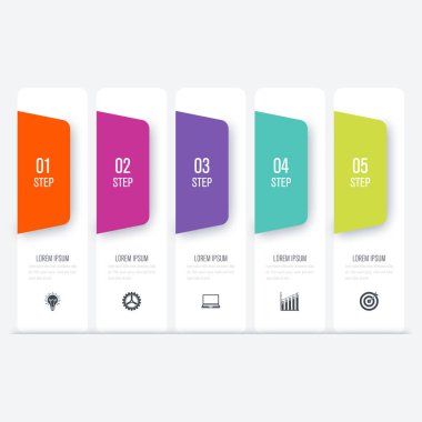 Vektör çizim infographics 5 seçenekleri