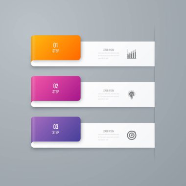 Vektör çizim infographics 3 seçenekleri