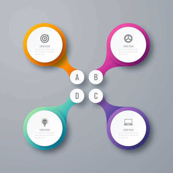 Инфографика для векторной иллюстрации 4 варианта
