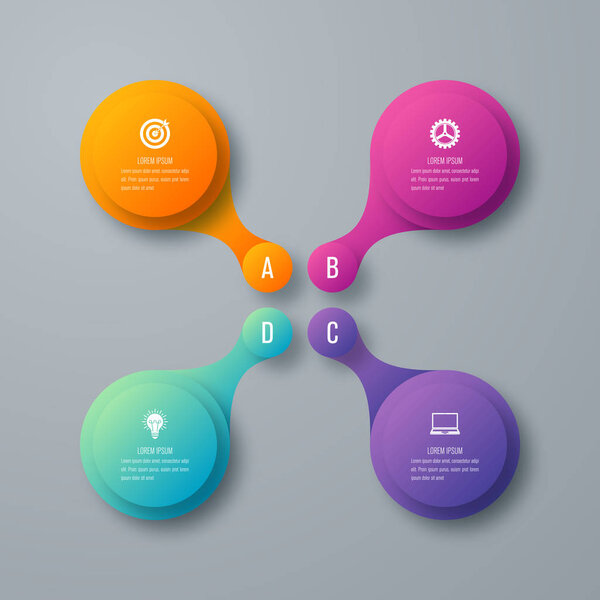 Инфографика для векторной иллюстрации 4 варианта
