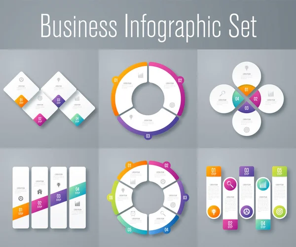 Set mit Infografiken — Stockvektor