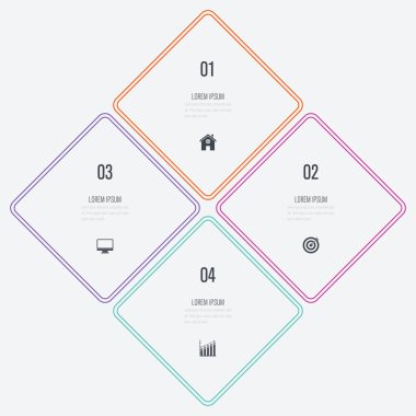 Vektör çizim infographics 4 seçenekleri