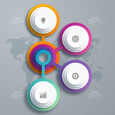 Vektör çizim infographics 4 seçenekleri