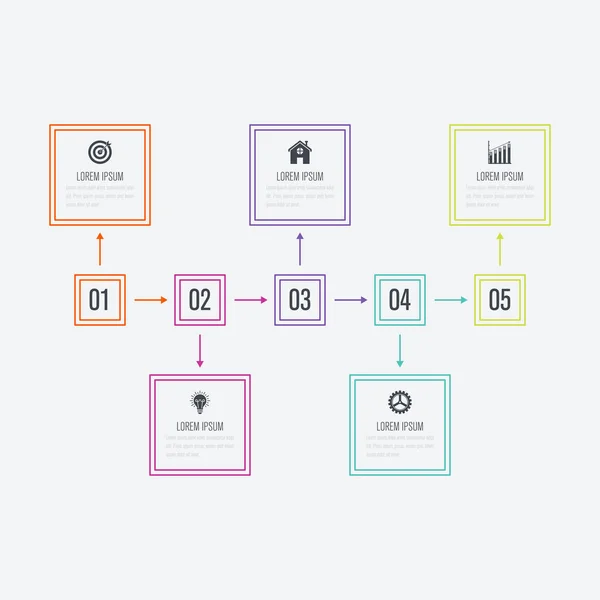 ベクトル図 5 インフォ グラフィック オプション — ストックベクタ